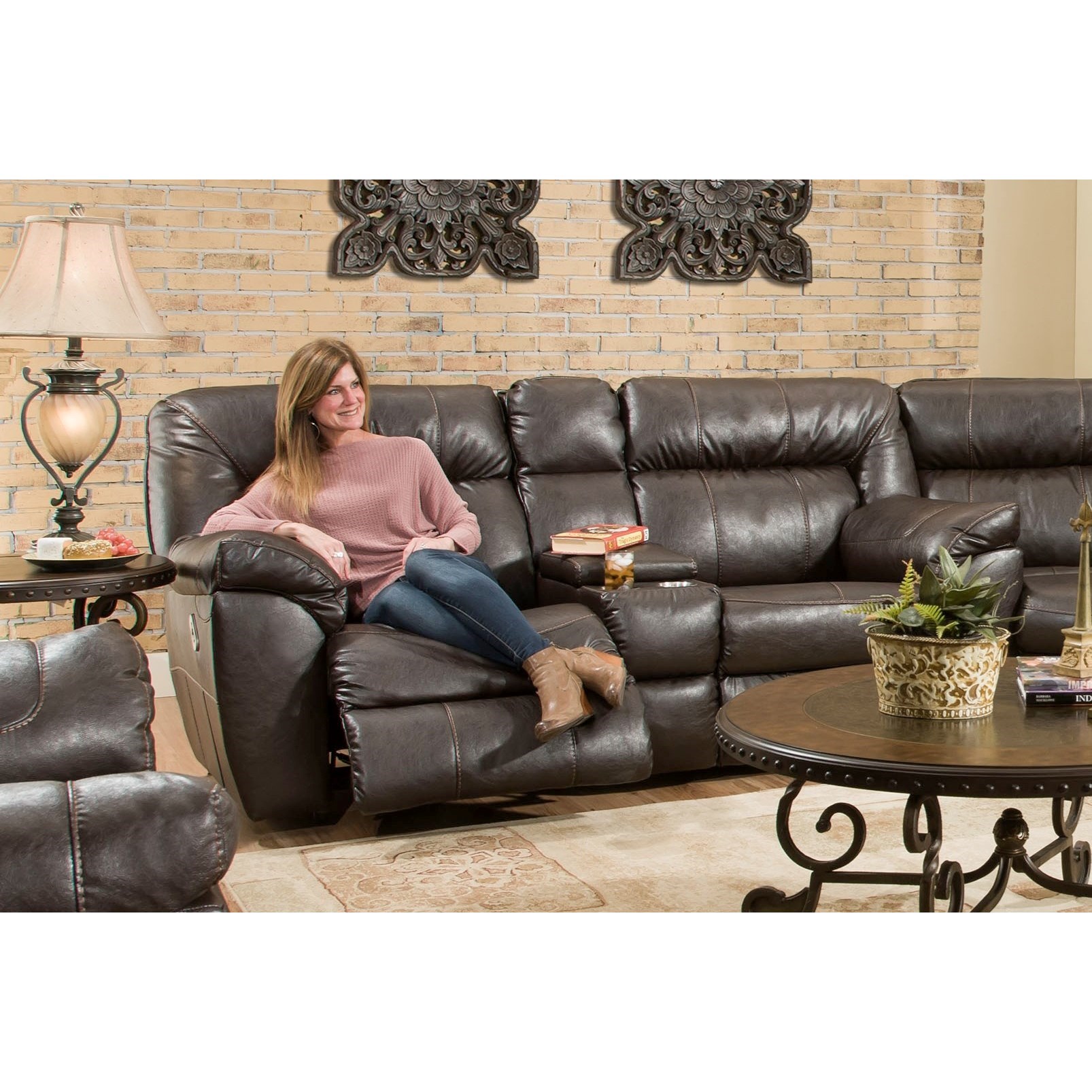 Franklin Lewis Reclining Console Loveseat Find Your Furniture